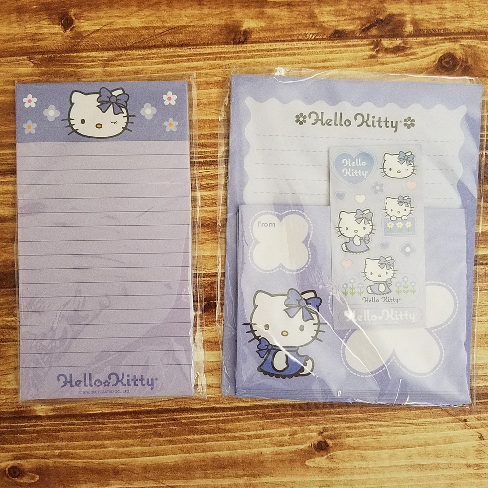 Hello Kitty Lavender Purple Magnetic Notepad & Sticker Set Sticky Notes Set - Picture 2 of 7